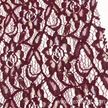 Red Wine Lace Knietting Fabrc